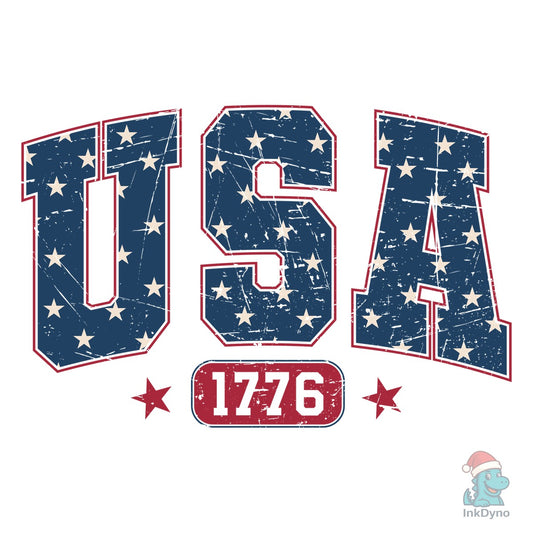 USA 1776 Varsity 4th of July - DTF Transfer