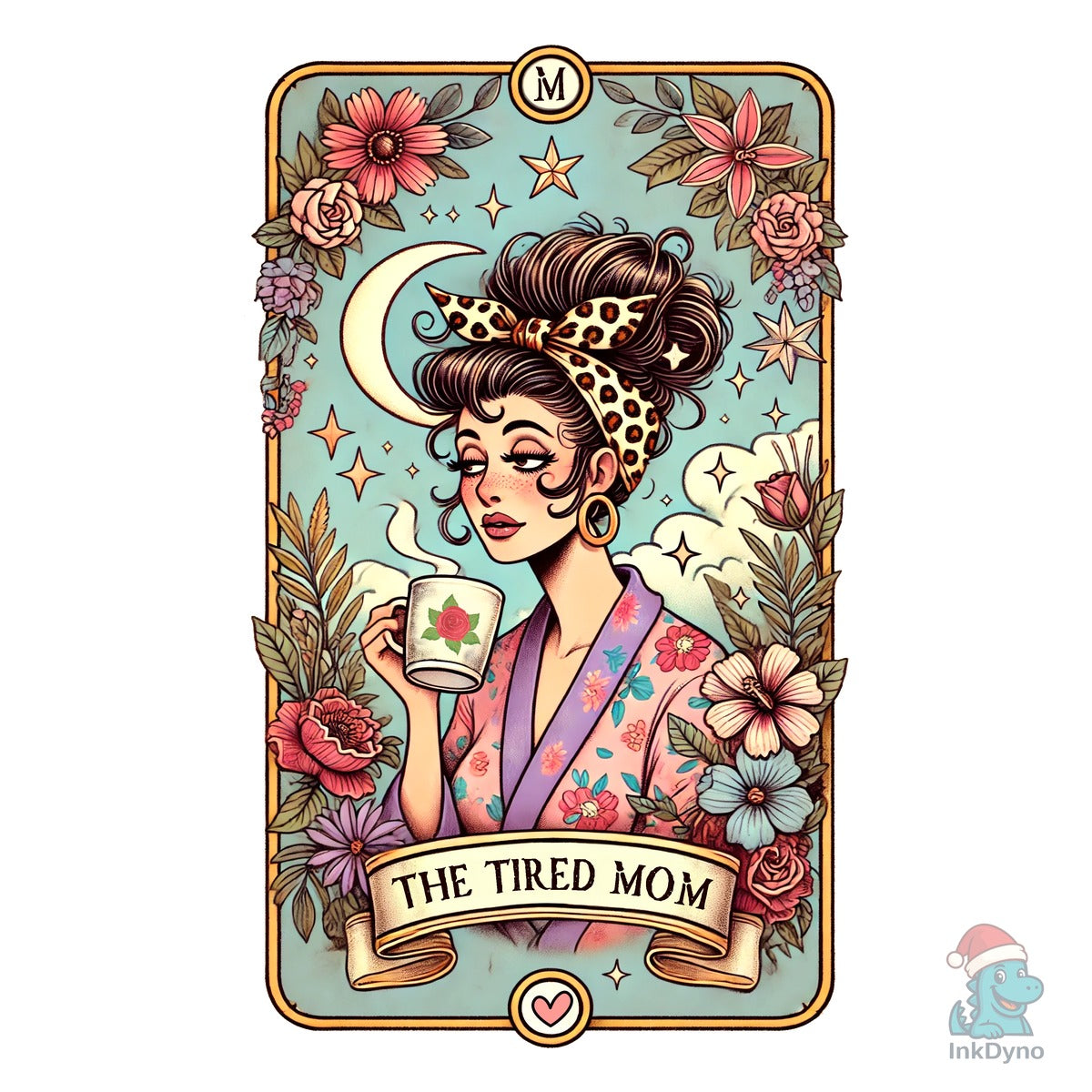 Funny Mothers Day Tired Mom Tarot Card