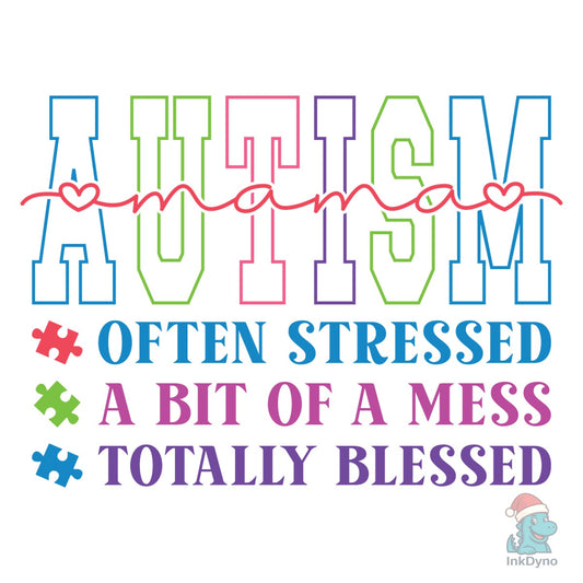 Autism Mama Shirt Autism Mom Shirt - DTF Transfer