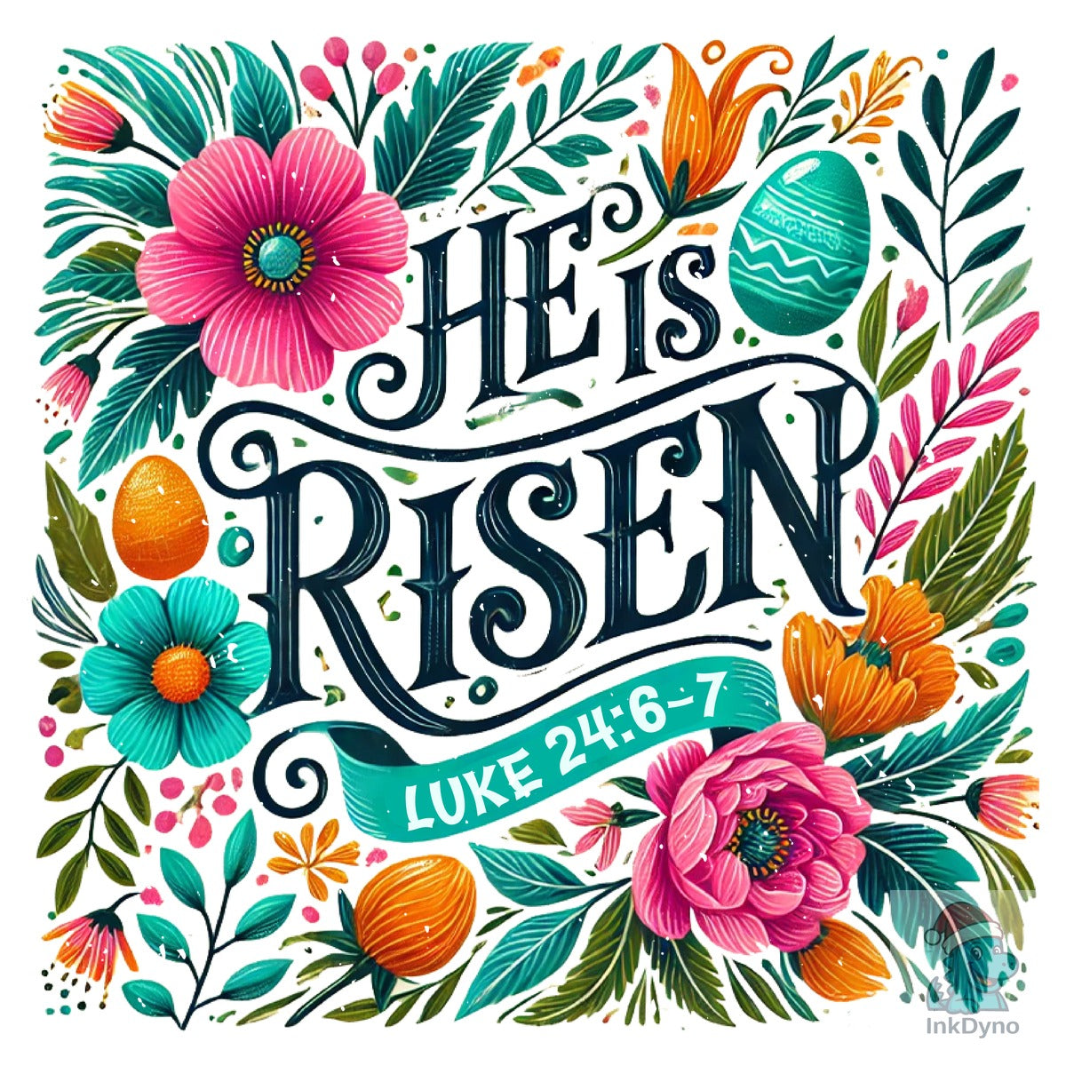 He is Risen Christian T-shirt Design