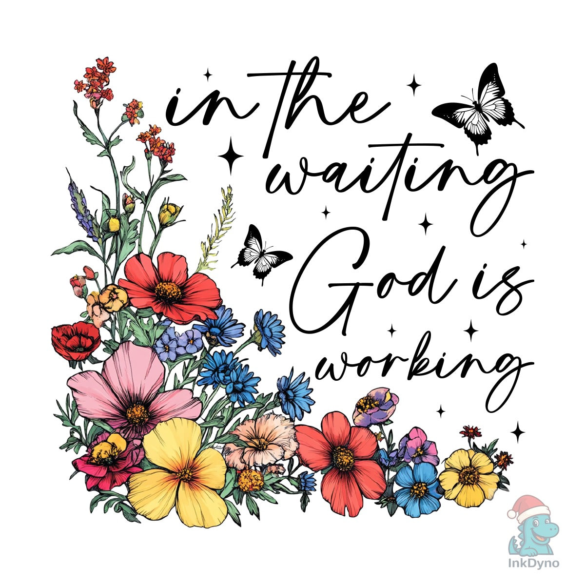 In the Waiting God is Working Floral