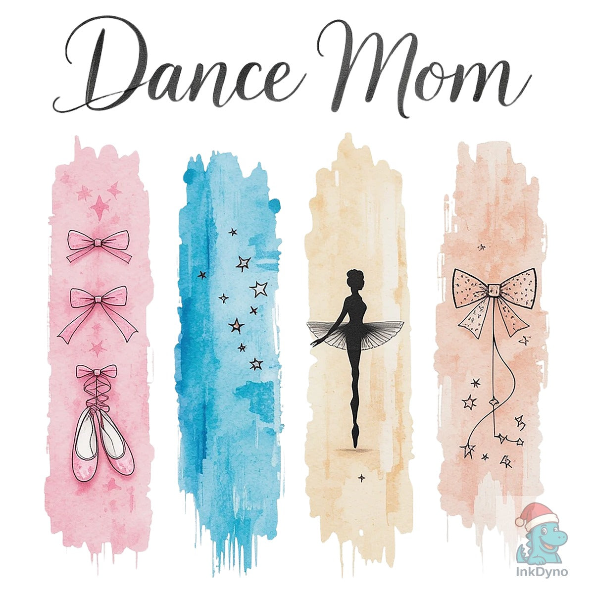 Watercolor Dance Mom T-Shirt Design