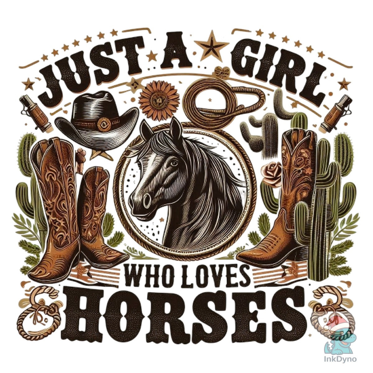 Western Just a Girl Who Loves Horses