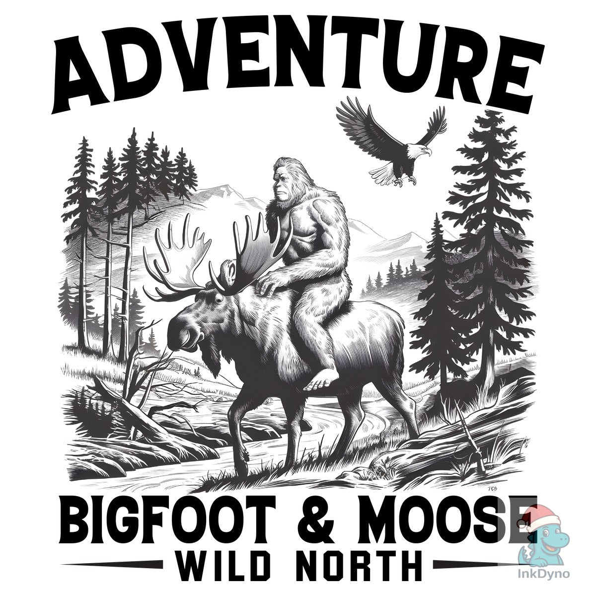 Adventure Bigfoot & Moose Wild T-shirt