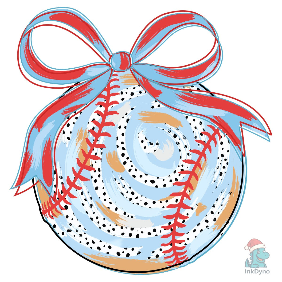 Coquette Brushstroke Glitter Baseball PN