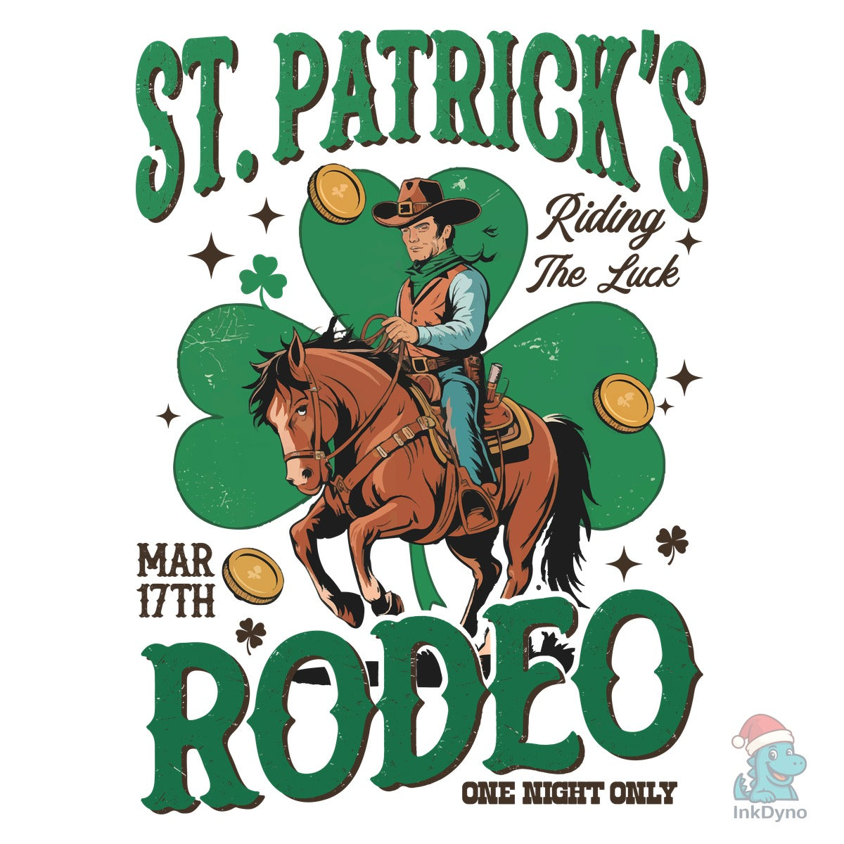 Retro Western St Patrick's Day Rodeo