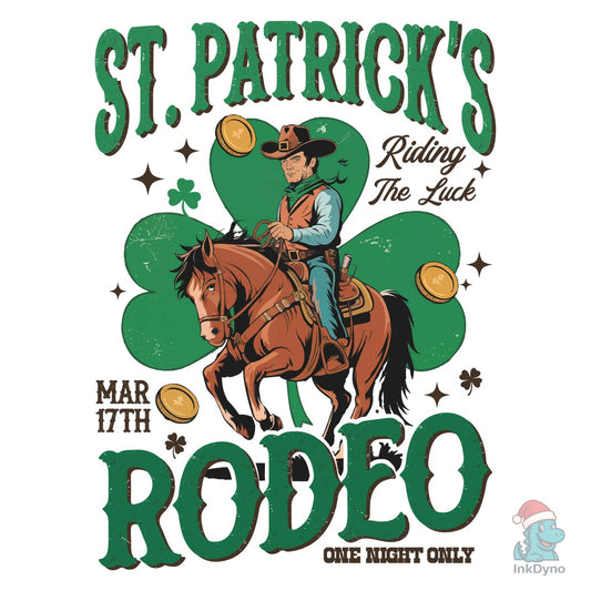 Retro Western St Patrick's Day Rodeo - DTF Transfer