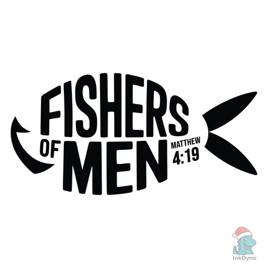 Fishers of Men Matthew 4:19 Jesus Fish - DTF Transfer