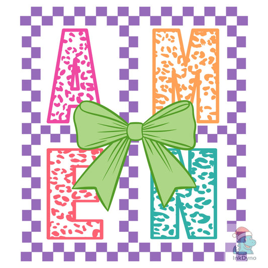 Amen Coquette Bow Jesus Easter - DTF Transfer
