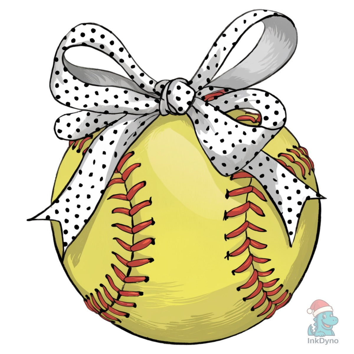 Coquette Bow Softball Retro Softball