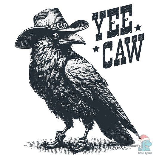 Crow Cowboy Hat Yee Caw Shirt - DTF Transfer