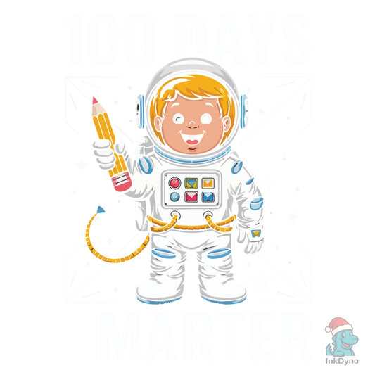 100 Days Smarter Space Astronaut 100th - DTF Transfer