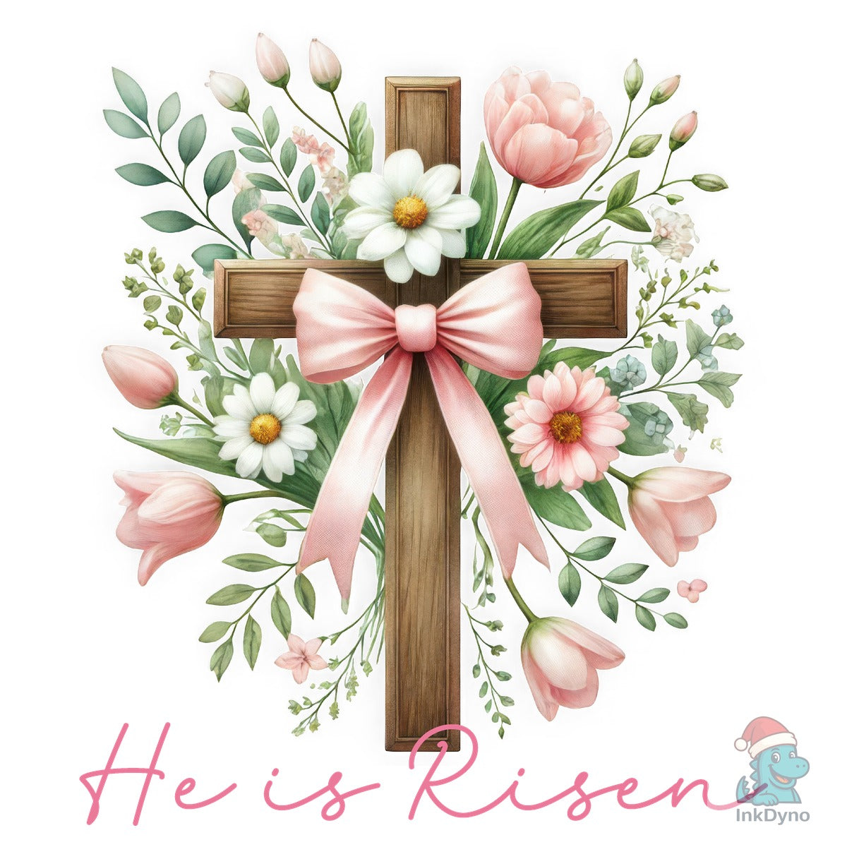 Coquette He is Risen Cross Sublimation