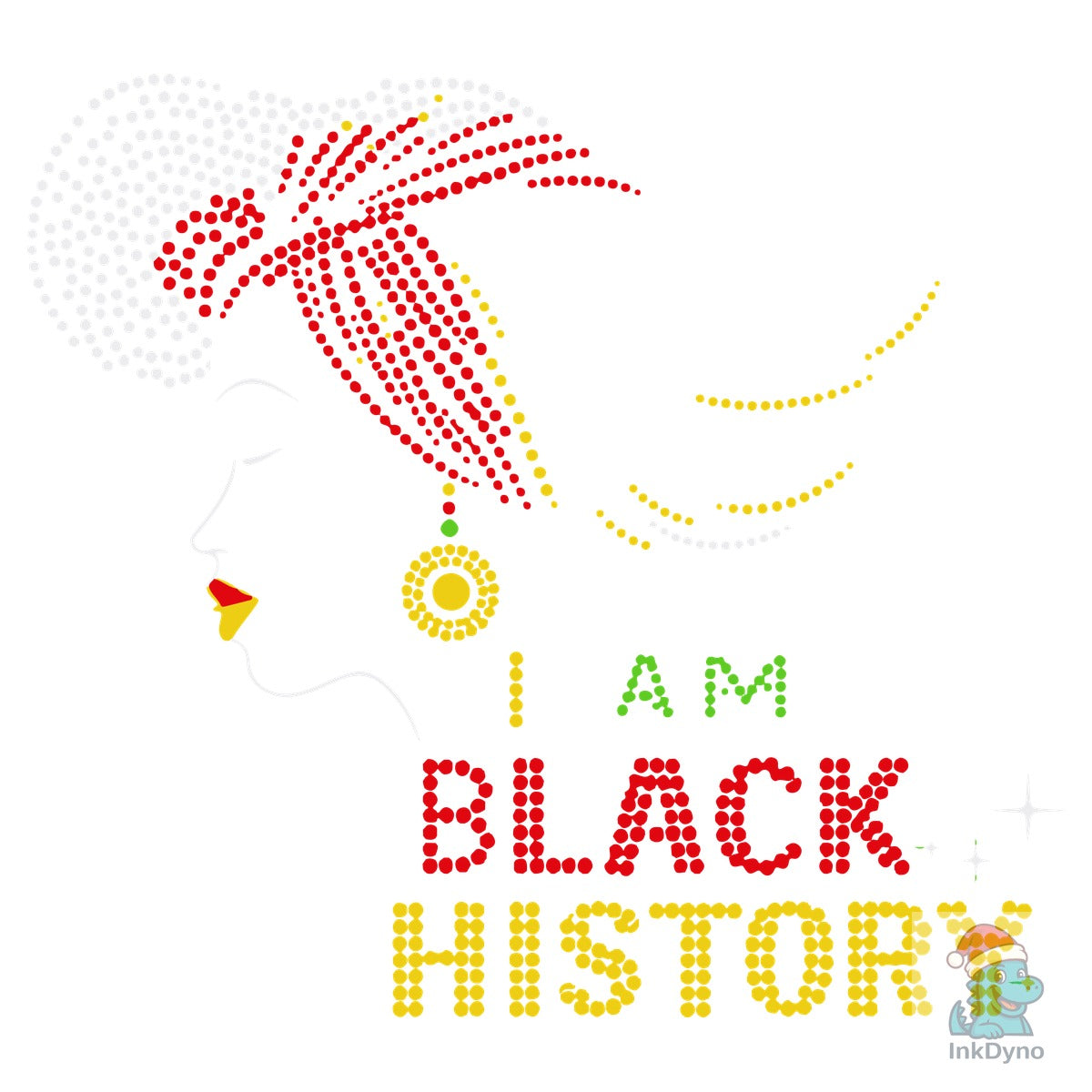 I Am Black History Rhinestone