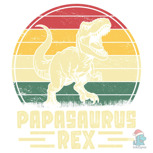 Papasaurus Rex Father T-shirt Design - DTF Transfer