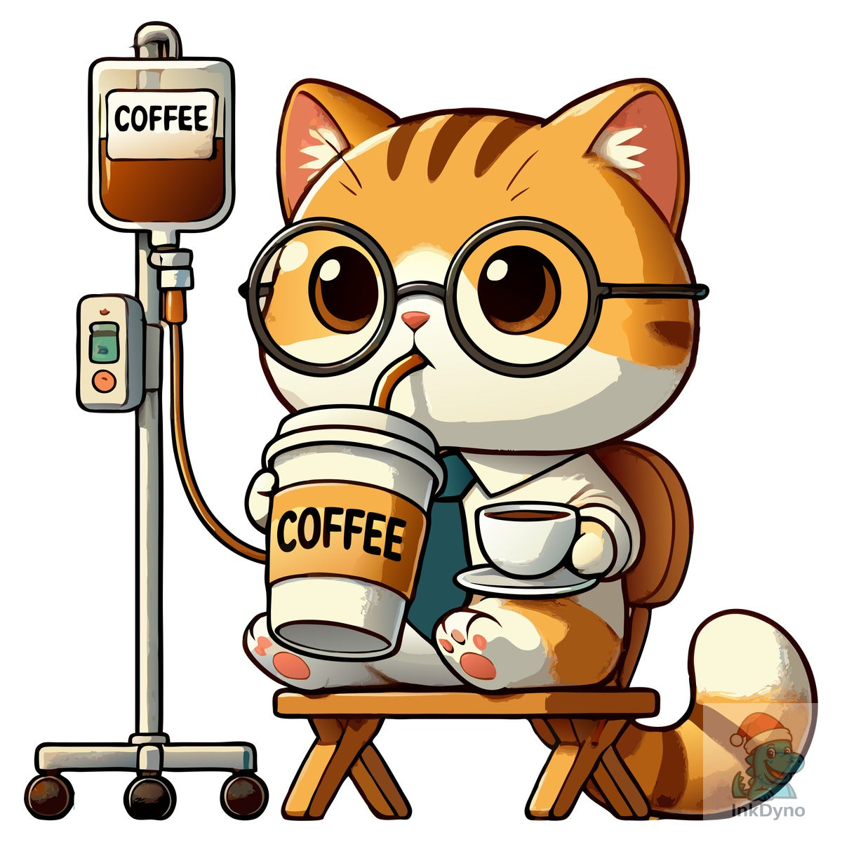 Coffee Cat Working Funny Work Humor