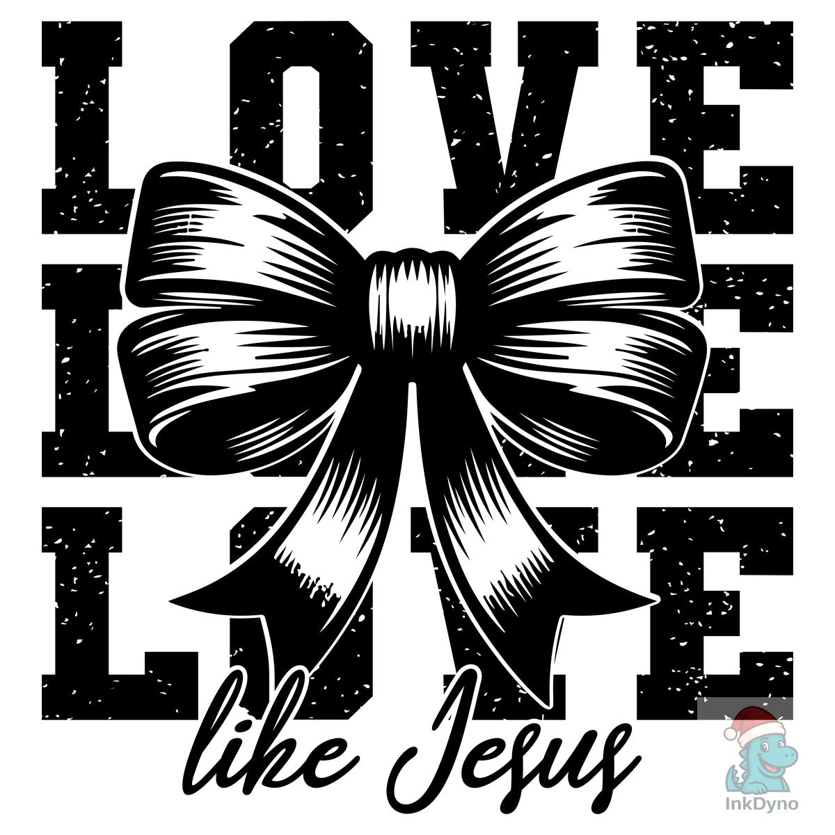 Love Like Jesus Coquette Heart Bow