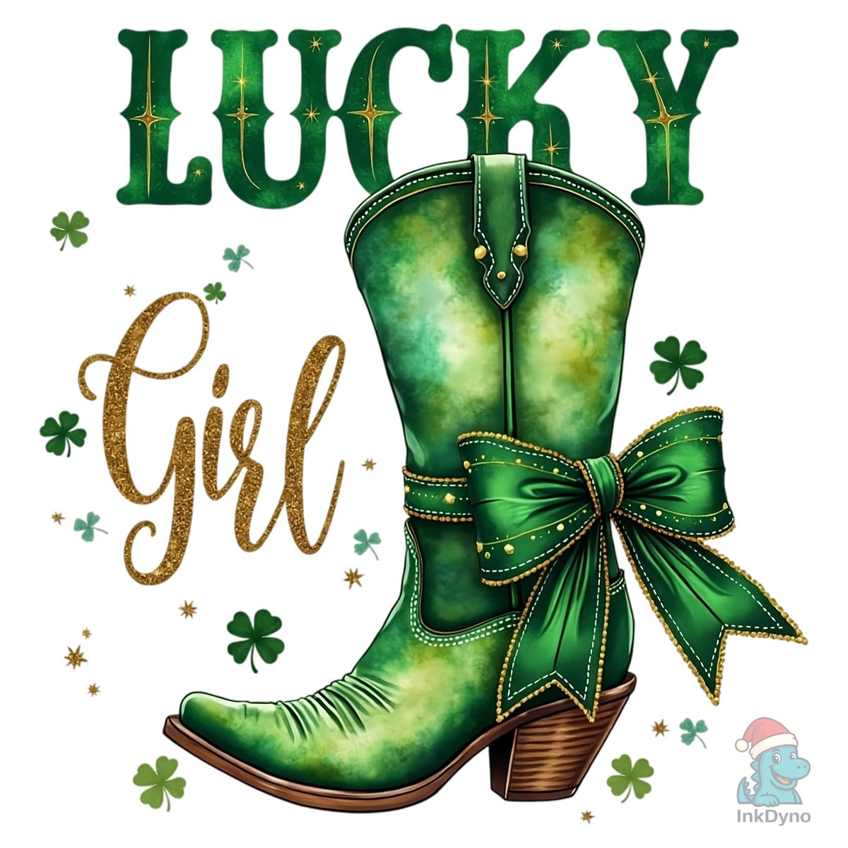 Lucky Girl St Patrick's Day Cowboy Boots