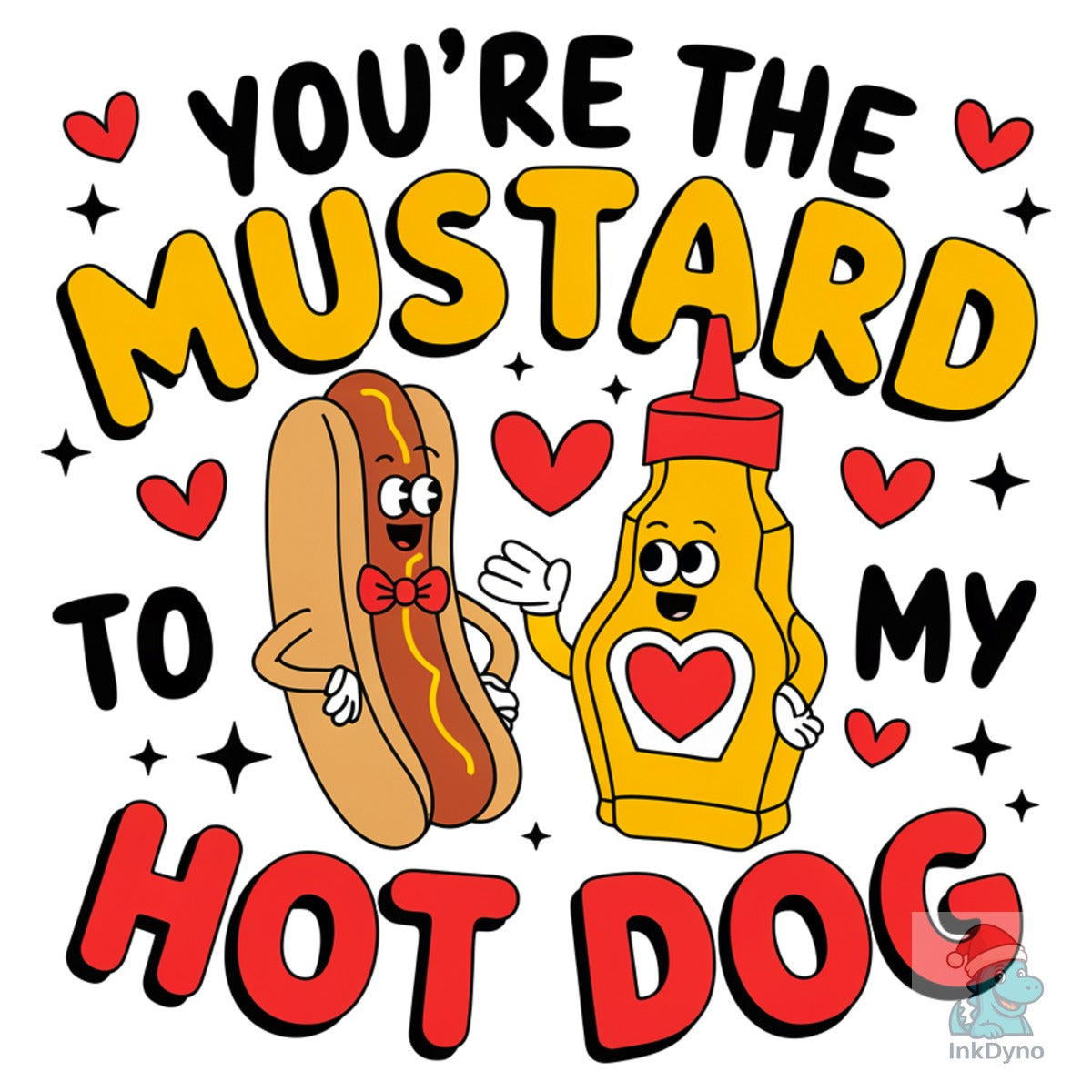 Mustard to My Hot Dog Sublimation Design