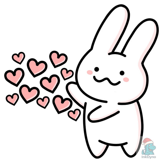 Cute Valentine's Rabbit Couple T-shirt - DTF Transfer