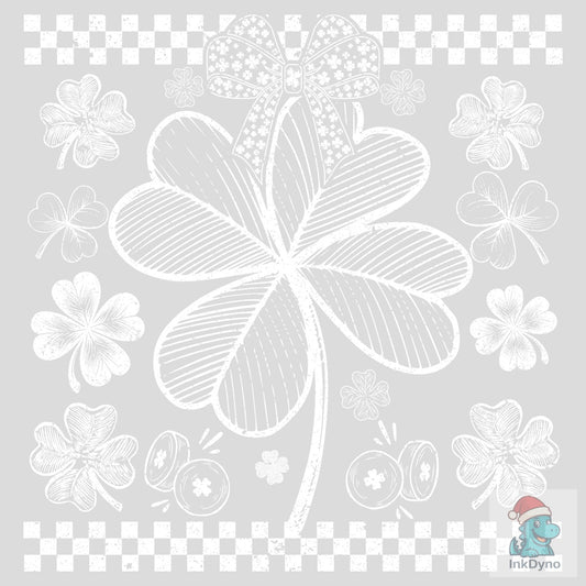 Lucky Shamrock Retro Tee - DTF Transfer