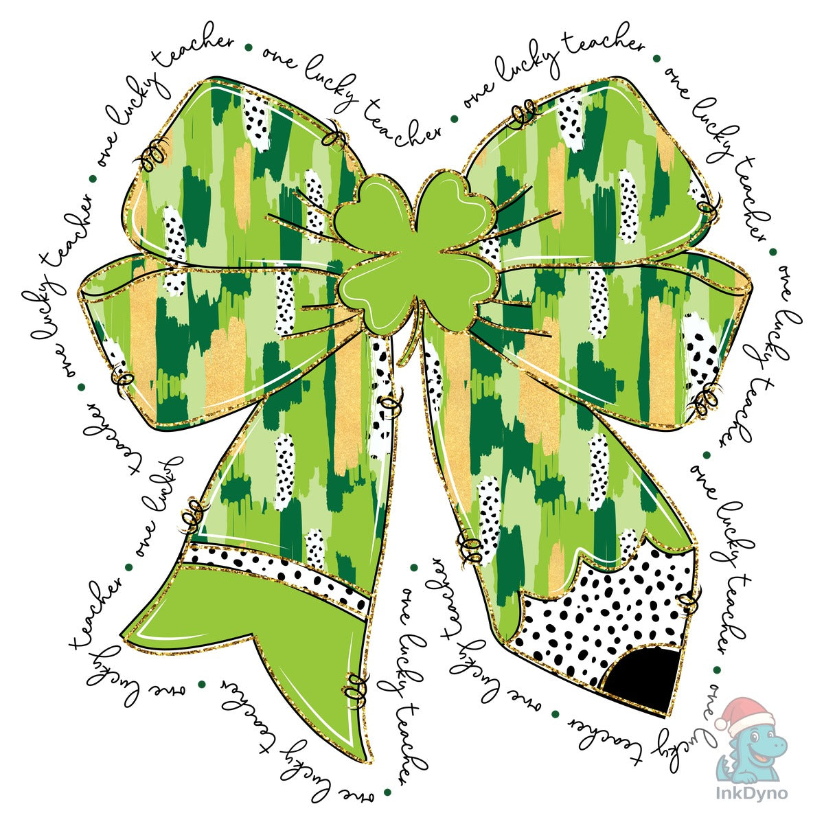 Teacher St Patricks Day Coquette Bow