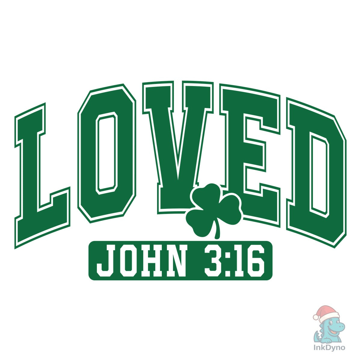 Christian St Patricks Loved John 3:16SVG