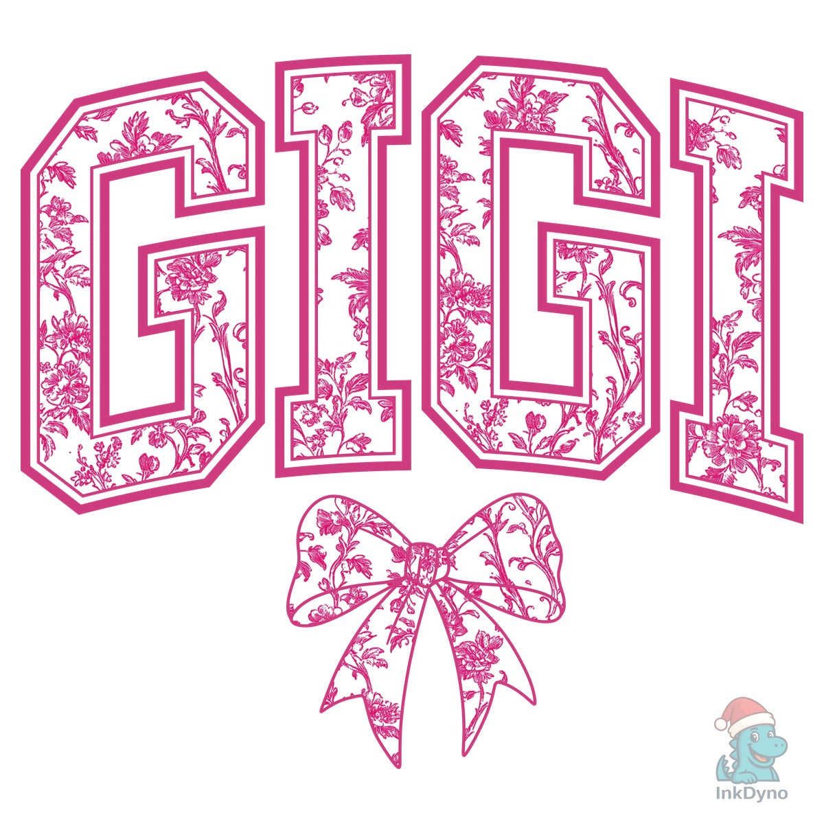 Gigi Chinoiserie Pink Coquette Bow