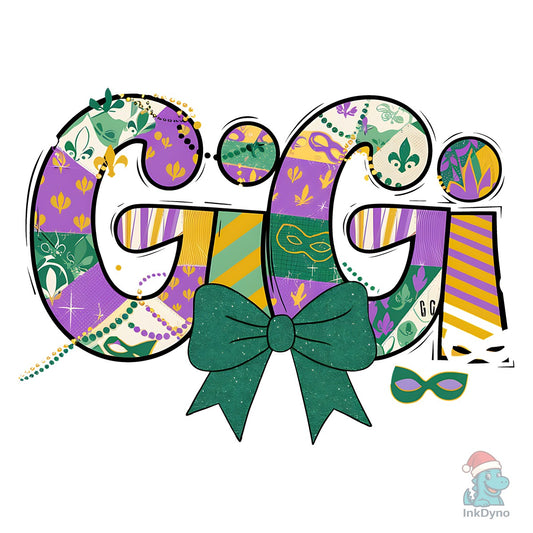 Gigi Mardi Gras T-shirt - DTF Transfer