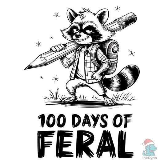 100 Days of Feral Raccoon 100 Days - DTF Transfer