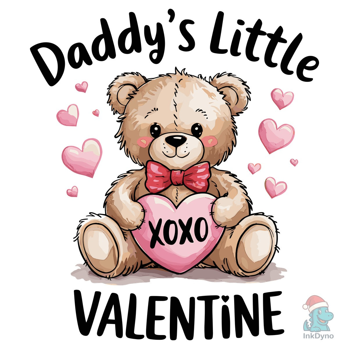 Daddy's Little Valentine Cute Teddy Love