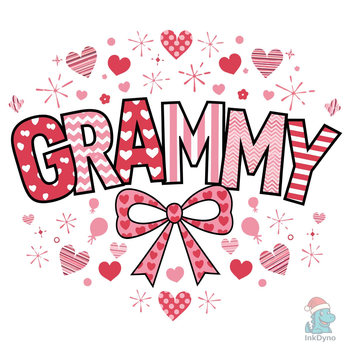 Grammy Valentine Coquette Bow Doodle