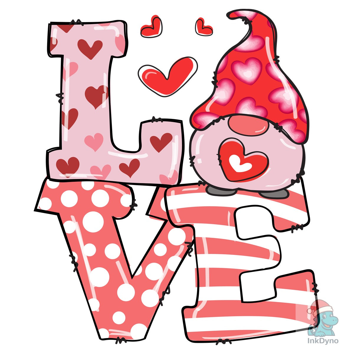 Love Valentine Gnome Doodle