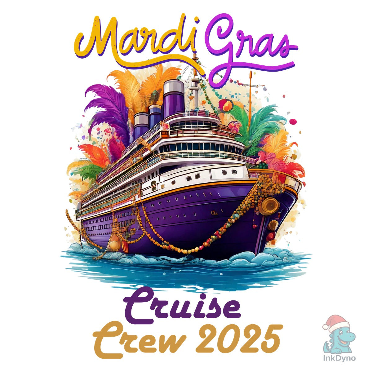 Mardi Gras Cruise Crew 2025 T-Shirt Desi