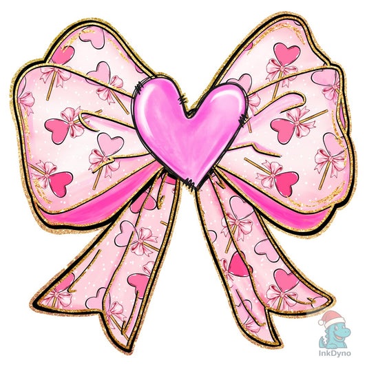 Coquette Heart Bow Valentine - DTF Transfer
