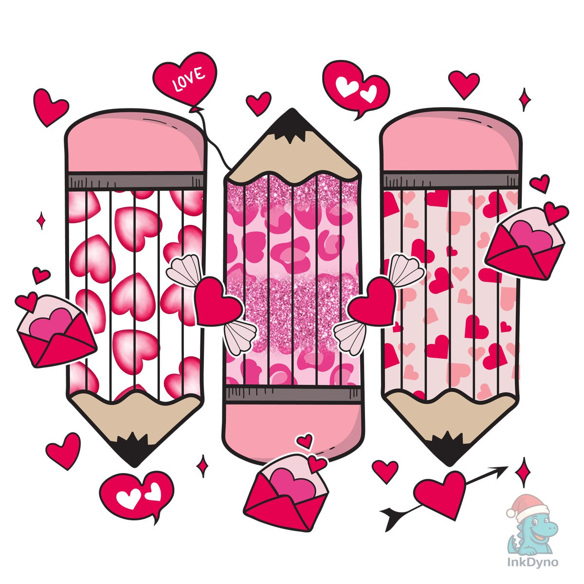 Pencil Heart Love Teacher Valentine
