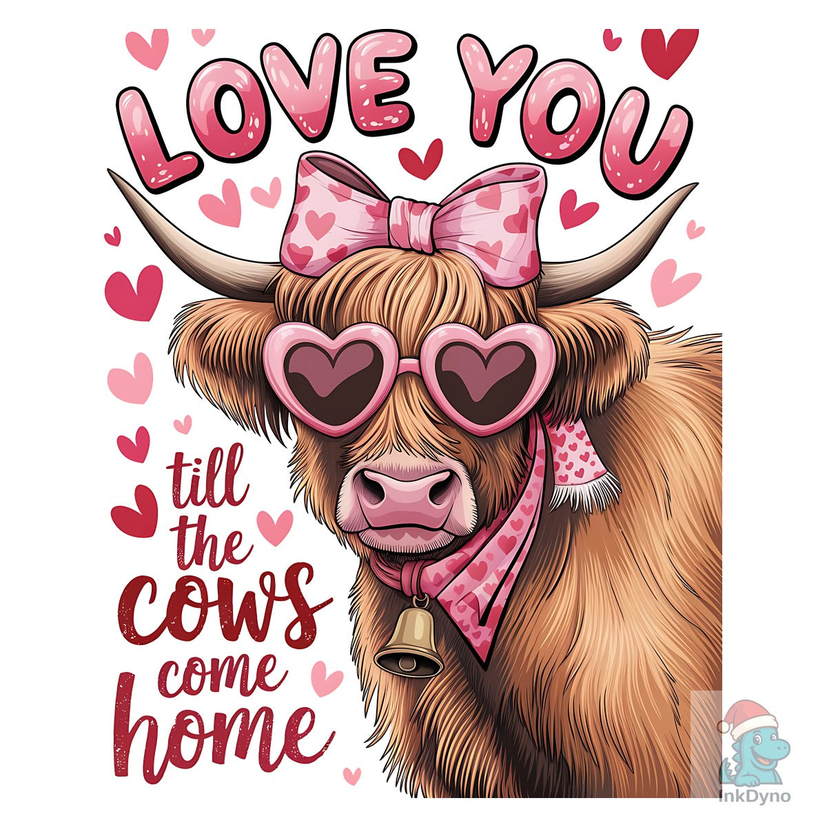 Highland Cow Valentine's Day Design
