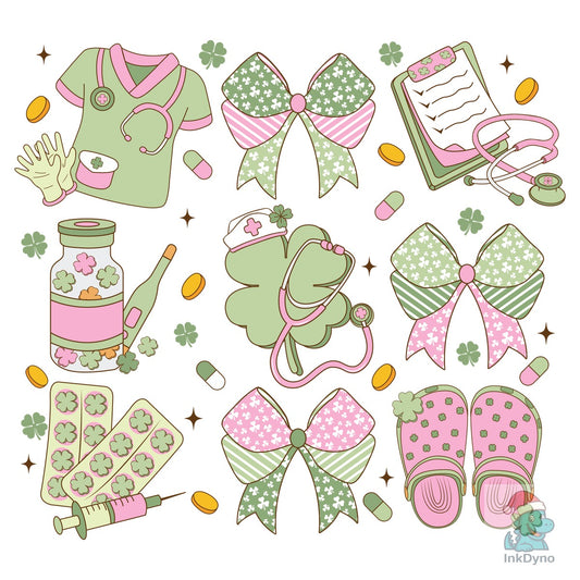 St.Patricks Day Nurse Coquette - DTF Transfer