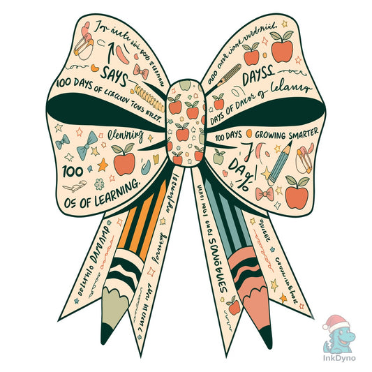 100 Day of School Coquettebow T-Shirt - DTF Transfer