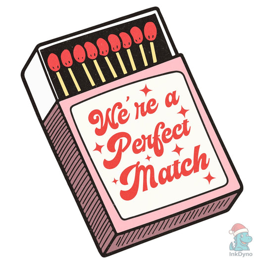 Retro Valentines Day Perfect Match - DTF Transfer