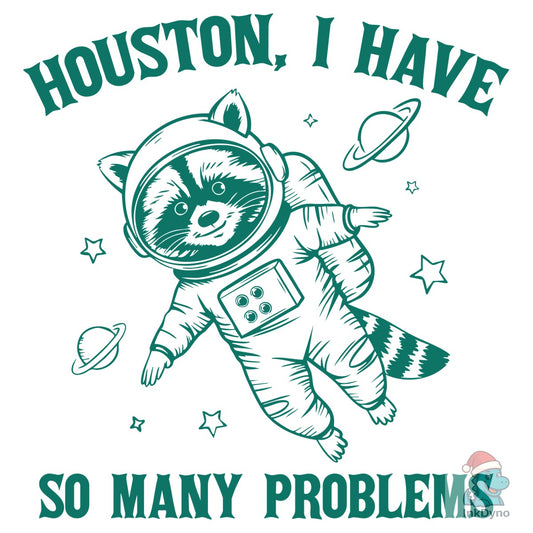 Raccoon in Space Vintage Raccoon Saying - DTF Transfer