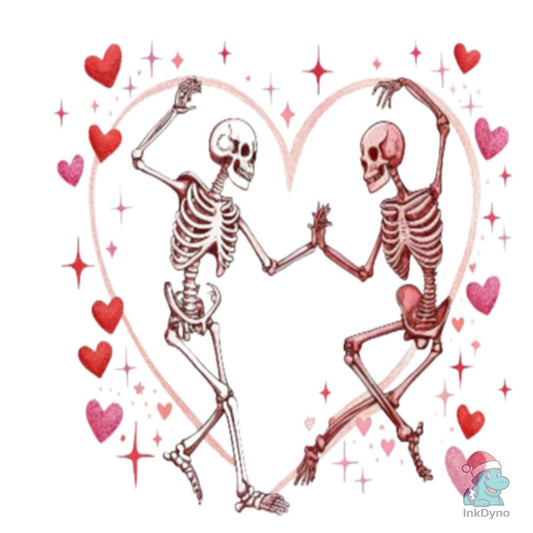Valentine's Day Skeleton Heart - DTF Transfer