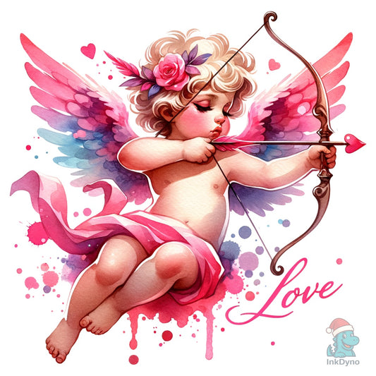 Coquette Valentine Cupid with Arrow - DTF Transfer