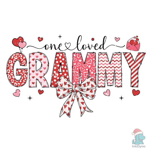 Grammy Valentine Coquette Bow One Loved - DTF Transfer