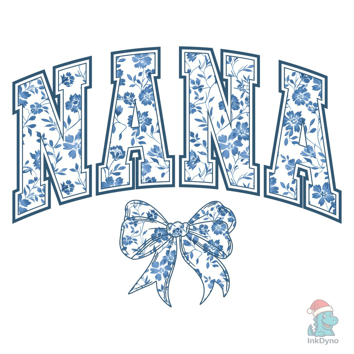 Nana Chinoiserie Blue Coquette Bow