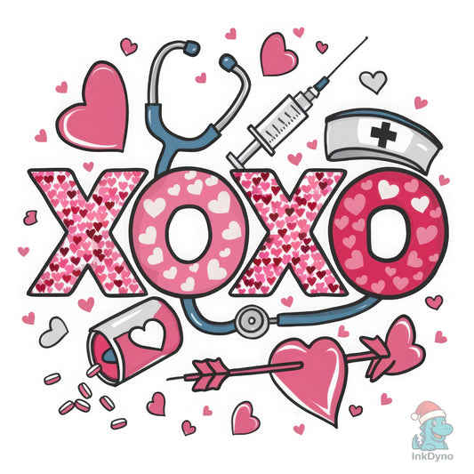 Nurse XOXO Valentine Nurse Sub - DTF Transfer