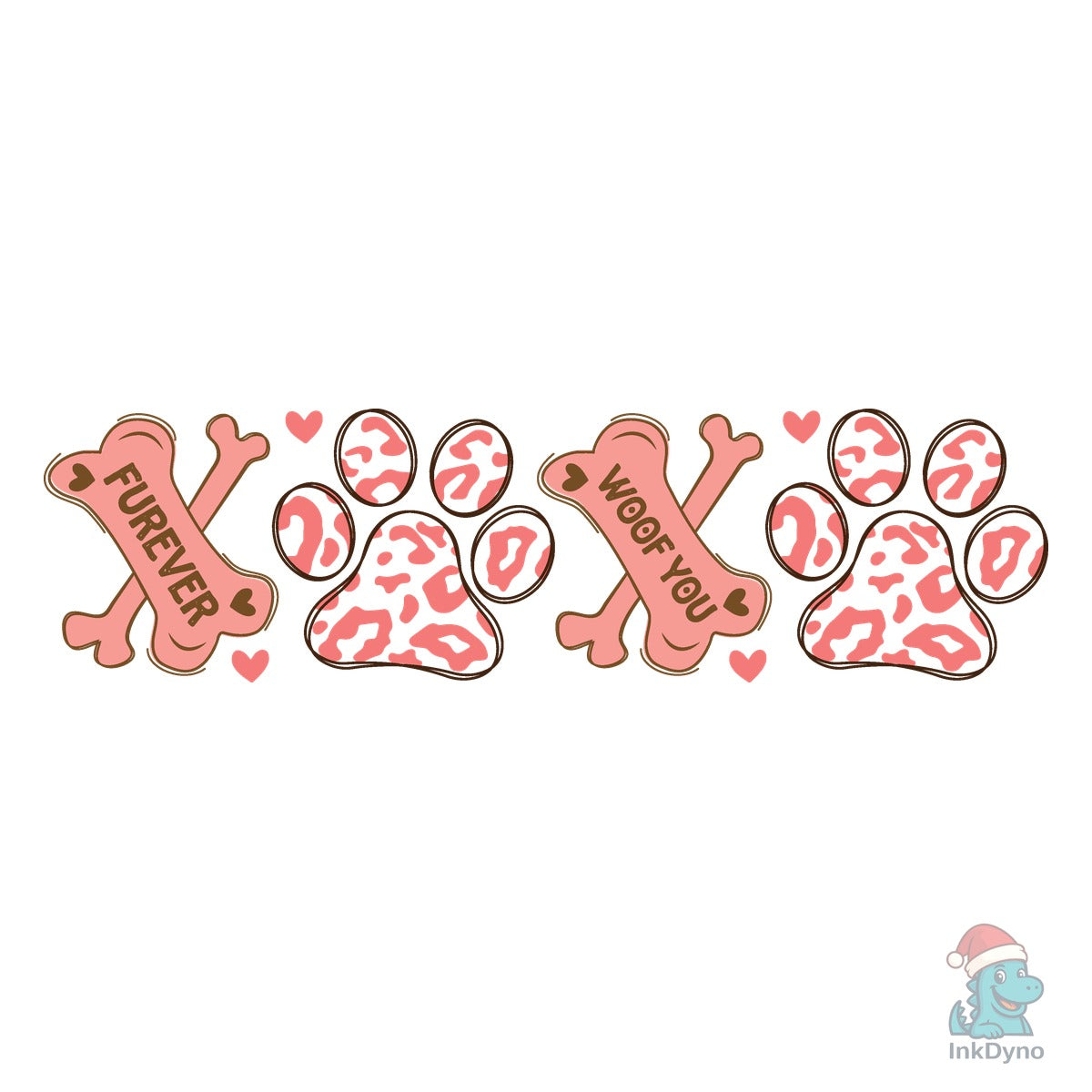 XOXO Paw Dog Valentine Love