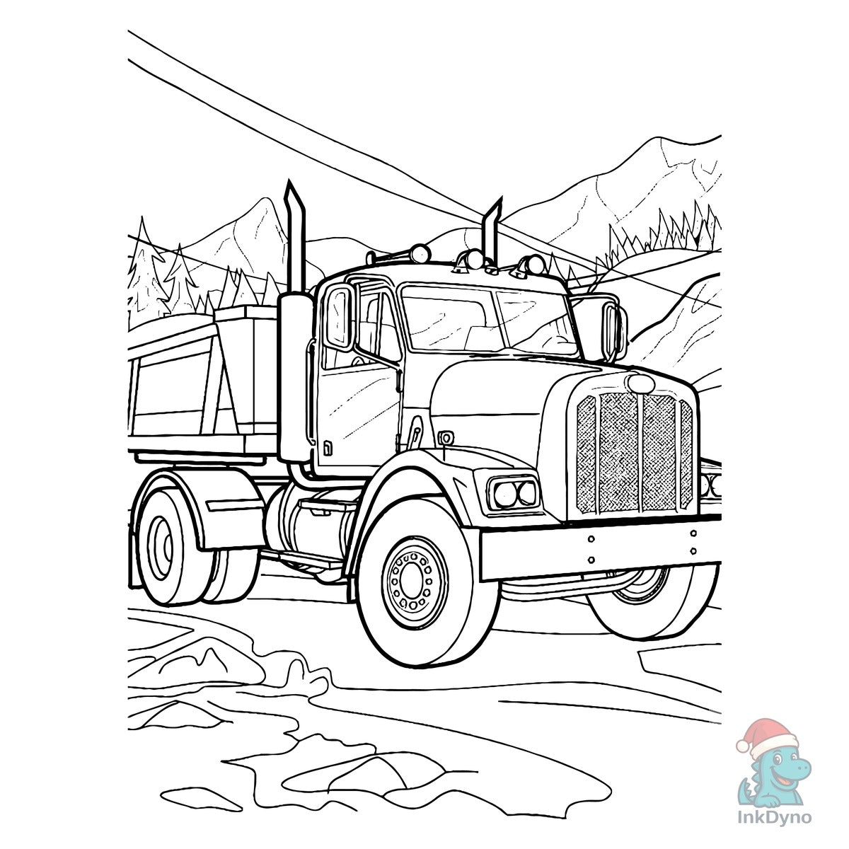 Truck Coloring Pages and Book Cover