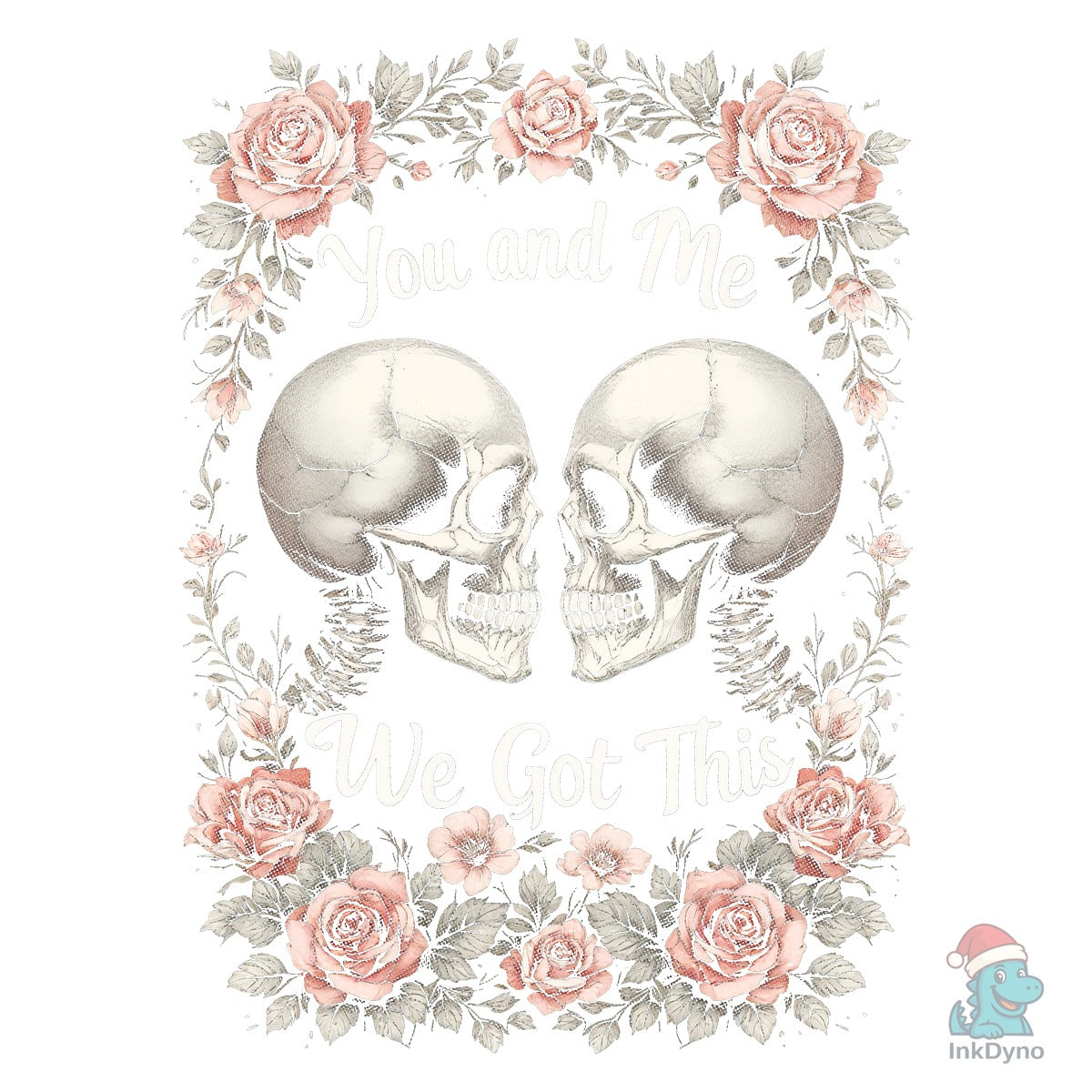 You and Me Skull Floral