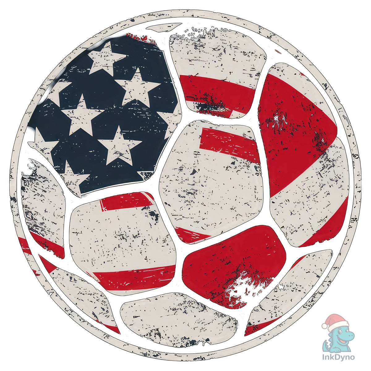 American Flag on Soccer Ball T-Shirt